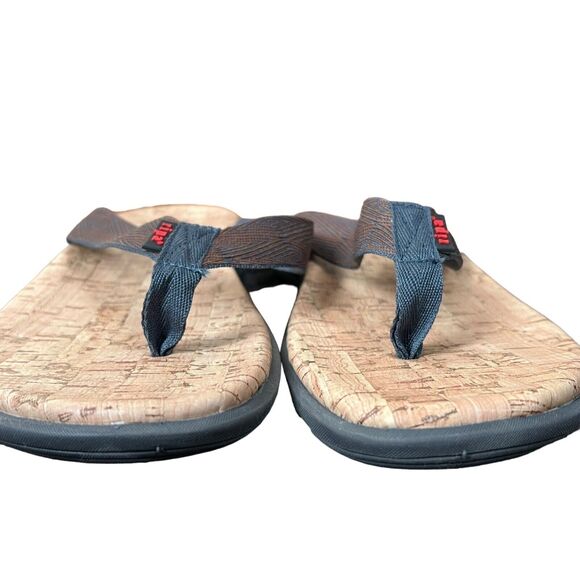 Ripa Flip Flop Sandals Womens 11 Sedona Sandals Brown Cork Comfort Slip On Beach - Picture 7 of 14
